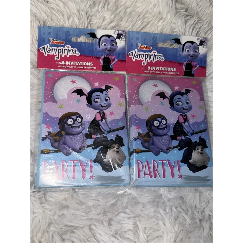 Disney Junior VAMPIRINA INVITATIONS Birthday Party Invites 2 Packs (8 Cards ea)